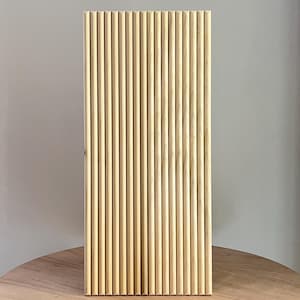 Poplar wood Reeded 1/2 in Kitchen Island Panels, Handmade, 3D Poplar wood Reeded wall panels, reeded Vanity panels, Overlay IKEA wood panels