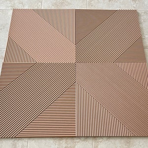 Geometric wall panels, 3D Abstract Wall, Modern reeded  wall panel, Acoustic Wall Art Panel, Fireplace accent wall decor, Wall cladding