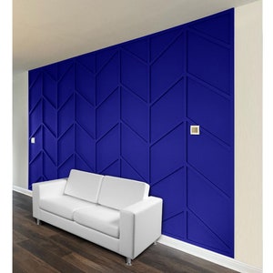 Geometric accent wall design, Pre-cut MDF accent wall panels kit, Ready to install, Accent wall panels, Modern accent wall, Wall molding kit