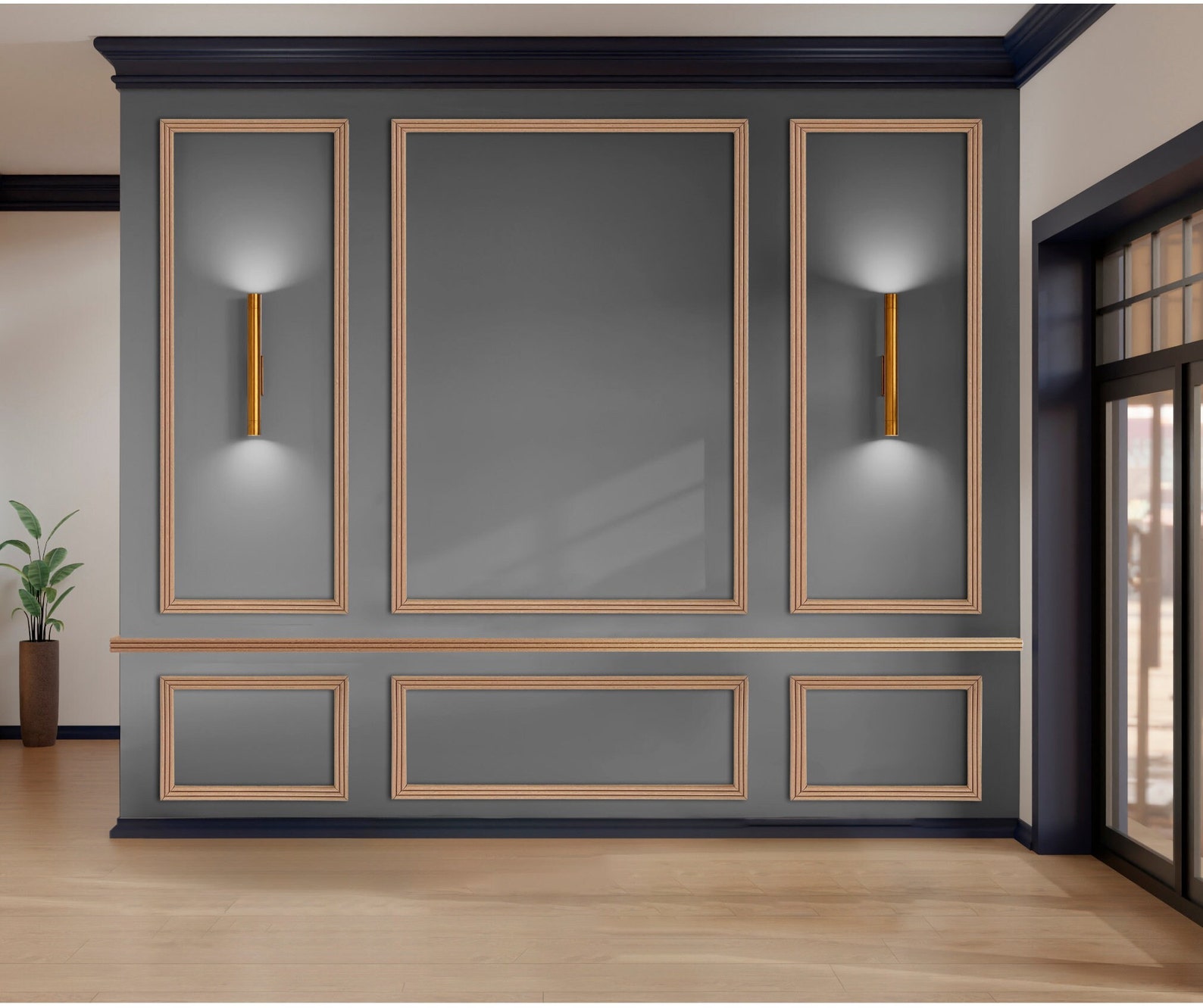 DIY Reeded Accent Wall Molding Kit, Ready to Assemble, Paintable, Pre ...