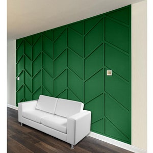 DIY Pre-cut MDF accent wall panels kit, Ready to install, Accent wall panels, Modern accent wall, Geometric accent wall design, Wall molding