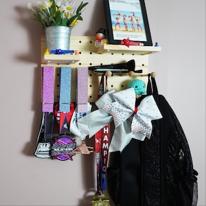 Engraved Medal Award Holder Cheer Metal Holder Cheerleading Award Holder Dance Gift Cheerleader Gift Cheer Award Holder Cheer Bag Cheer Pins