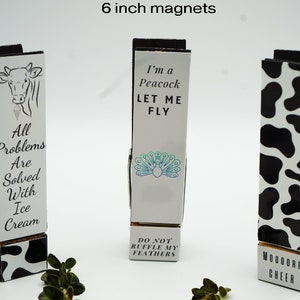 Three Magnets for Fridge, Cow Magnets, Animal Magnets, Magnets, Refrigerator Magnet, Refrigerator Magnets, Fridge Magnet, Magnets