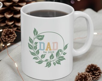 Taza para papá primerizo, taza para nuevos padres, taza para 2024, regalo de embarazo, regalos para futuros papás, felicitaciones, primer día del padre, regalo para papá primerizo, futuro papá