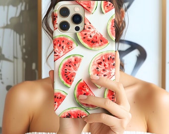スイカのiPhoneケース、かわいいiPhoneケース、かわいい電話ケース、彼女へのギフト、彼へのギフト、お母さんへのギフト、お父さんへのギフト、iPhone 15 Proケース、ギフト