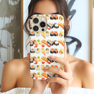 Sushi iPhone Case, Cute Sushi iPhone Case, Sushi Phone Case, Phone Case, Gift, Gift for Her, Gift for Him, Gift for Mom, Animal Phone Case