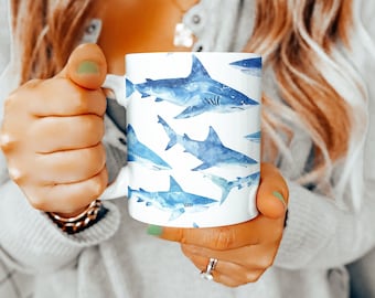 Shark Mug, Shark Gifts,  11oz Mug, Shark Gift Ideas, Mothers Day Gift,  Animal Lovers Gift, Gifts for Women, Gift for Men, Shark Lover Mug