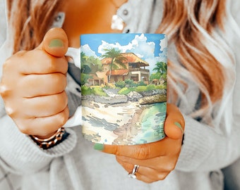 Cozumel Mug, Cozumel Gift, Cozumel Cup, Cozumel Teacup, Cozumel, Mexico, Travel Gift, Travel Lover, Gift for Her, Gift for Him, 11oz Mug