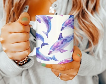 Dolphin Mug, Dolphin Gifts, 11oz Mug, Dolphin Gift Ideas, Mothers Day Gift Basket, Animal Lovers Gift, Gifts for Her, Gift for Him, Cute Mug