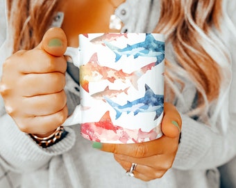 Shark Mug, Shark Gifts,  11oz Mug, Shark Gift Ideas, Mothers Day Gift,  Animal Lovers Gift, Gifts for Women, Gift for Men, Shark Lover Mug