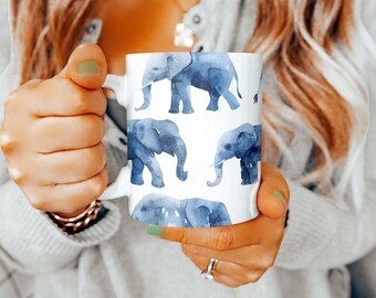 Tazza elefante, regali elefante, tazza da 11 once, idee regalo elefante, regalo per la festa della mamma, regalo per gli amanti degli animali, regali per le donne, regalo per gli uomini, regalo, tazza