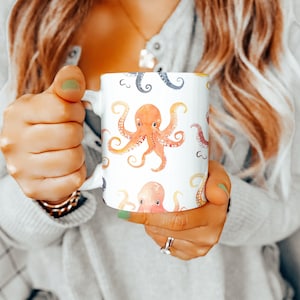 Octopus Mug, Octopus Gifts, 11oz Mug, Octopus Gift Ideas, Mothers Day Gift Basket, Animal Lovers Gift, Gifts for Women, Gift for Men, Gift