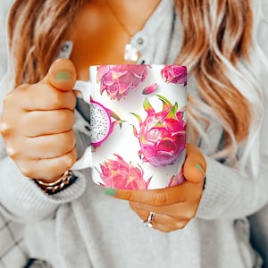 Dragonfruit Mug, Dragonfruit Coffee Mug, Dragonfruit Lover Mug, Dragonfruit Teacup, Fruit, Dragonfruit Cup, Mug, 11oz Mug, Gift, Cute Mug