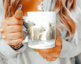 Tazza orso polare, regali orso polare, tazza orso polare, idee regalo orso polare, regalo per la festa della mamma, regalo per gli amanti degli animali, regali per le donne, regalo per gli uomini