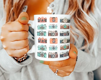 Camera Mug, Photographer Gift, 11oz Mug, Cute Mug, Gift for Her, Gift for Him, Housewarming Gift, Photography, Boho Chic, Gift for Mom, Mug