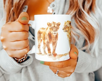 Lion Mug, Lion Gifts, 11oz Mug, Lion Gift Ideas, Mothers Day Gift, Animal Lovers Gift, Gifts for Her, Gifts for Him, Mom Gift, Dad Gift, Mug