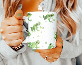 Frog Mug, Frog 11oz Mug, Frog Gifts, Frog Teacup, Frog Lover, Frog Coffee Mug, Frog Presents, Gifts for Her, Gift for Him, Gift for Couples