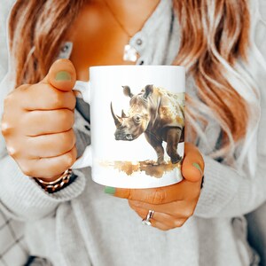 Neushoornmok, neushoorncadeaus, 11oz mok, neushoorn cadeau-ideeën, Moederdag cadeaumand, cadeau dierenliefhebbers, cadeaus voor vrouwen, cadeau voor mannen, cadeau, mok