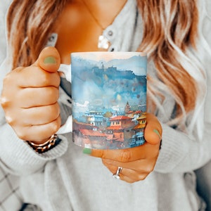 Kathmandu Coffee Mug, Kathmandu Gift, Kathmandu Cup, Kathmandu Teacup, Kathmandu Painting Mug, Kathmandu Lover, Kathmandu, 11oz Mug, Nepal