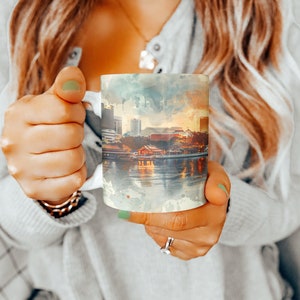 Bangkok Coffee Mug, Bangkok Gift, Bangkok Cup, Bangkok Teacup, Bangkok Painting Mug, Bangkok Lover, Bangkok Souvenir, Gift For Her, Gift