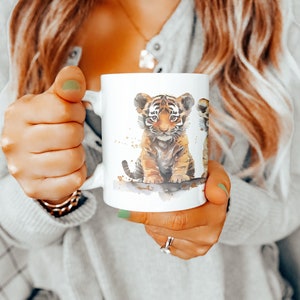 Tiger Mug, Tiger Gifts, 11oz Mug, Tiger Gift Ideas, Mothers Day Gift, Animal Lovers Gift, Gifts for Women, Gifts for Men, Baby Tiger Mug