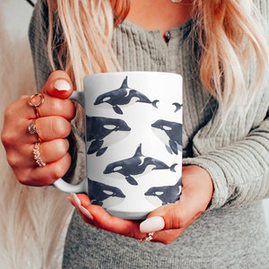 Orca Mug, 15oz Mug, Killer Whale Mug, Orca Gift Ideas, Mothers Day Gift, Animal Lovers Gift, Gifts for Women, Gift for Men, Orca Lover