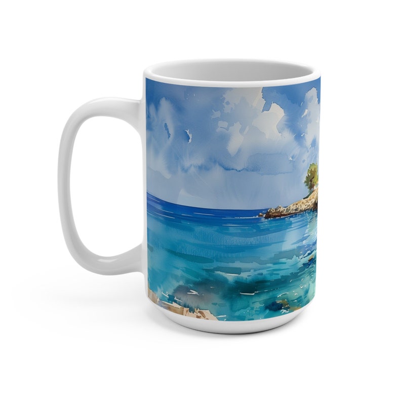 Fig Tree Bay Mug, 15oz Mug, Cyprus Souvenir, Souvenir, Gift for Mom