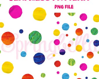 Seamless Pattern Dots The Very Hungry Caterpillar DOTS Digital Download