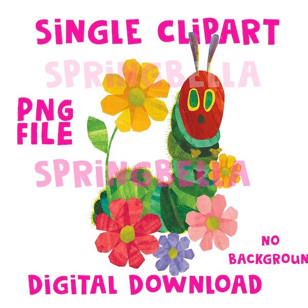 Just When the Caterpillar.. Nursery Poster Digital Download 2 PNG File ...