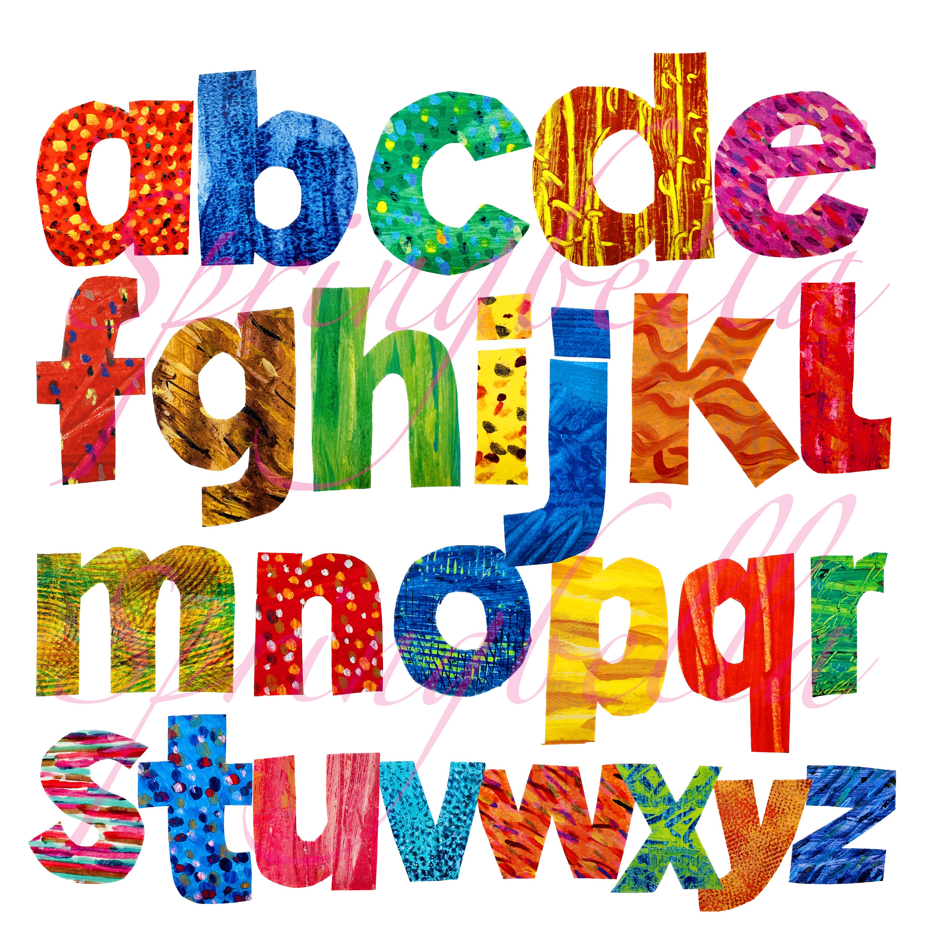 Eric Carle Inspired Classroom - Alphabet Cards with Pictures