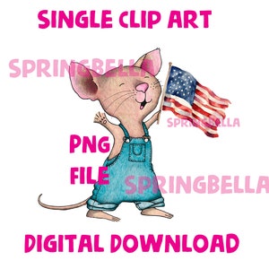 Si le das a un ratón una galleta Bandera americana Solo PNG Descarga digital transparente