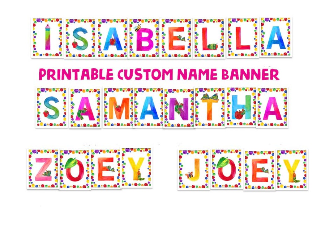Custom Name Banner Printable Digital Download - Etsy
