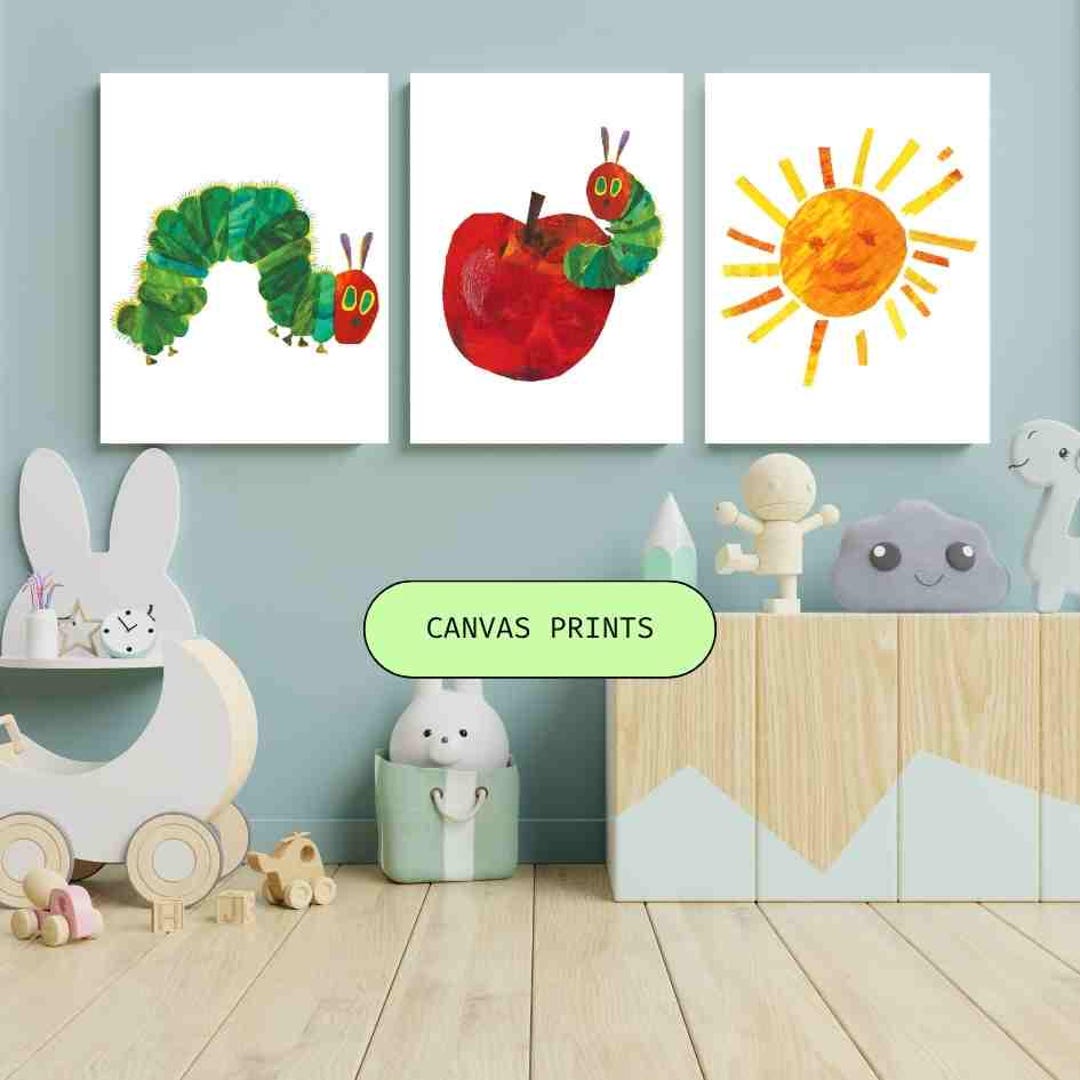The Very Hungry Caterpillar Printable Wall Art - Set of Three - Nursery ...