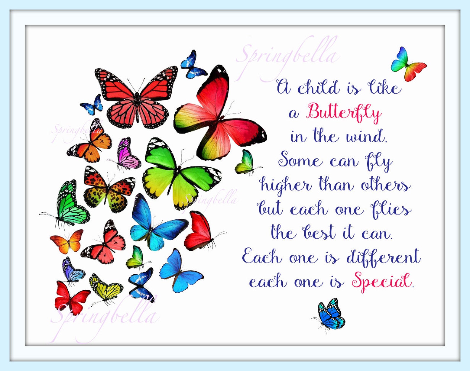 Kind ist wie ein Schmetterling druckbare Instant Download Etsy