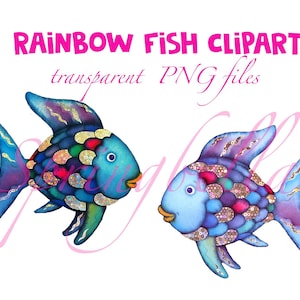 Pez arcoiris Clipart transparente sin fondo PNG Archivos Descarga digital