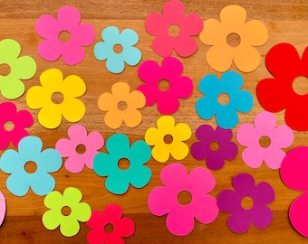Flowers Multicolor Die Cuts l Variety l Classroom l Shower l Spring I Party Decor I Cutouts