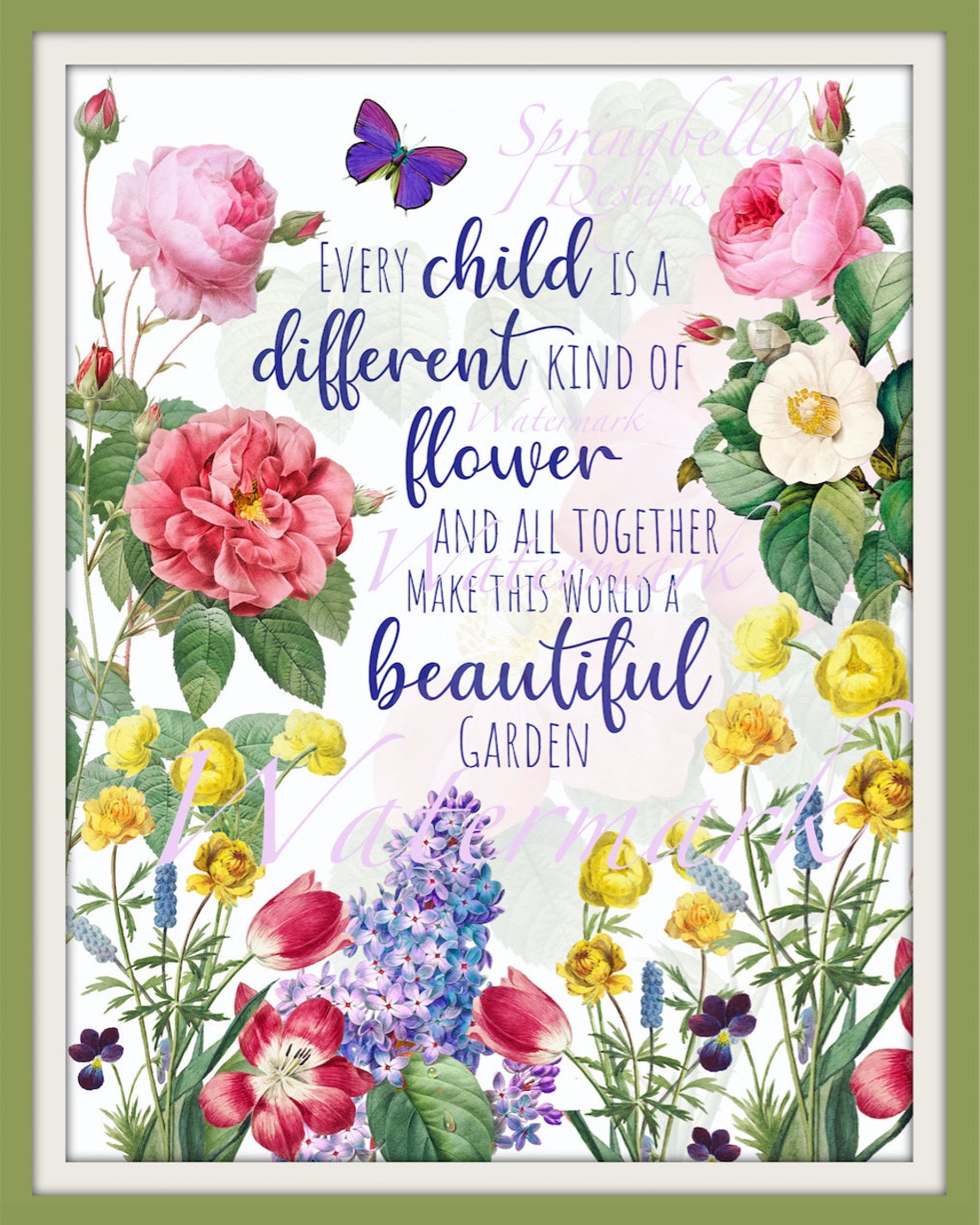 Jedes KIND ist wie eine andere Art von FLOWER Inspirierende | Etsy