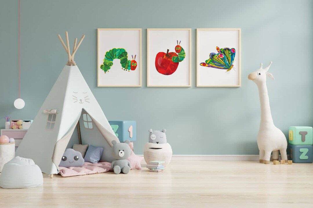 The Very Hungry Caterpillar Printable Wall Art - Set of Three - Nursery ...