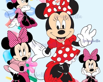 Vestido rojo de lunares de Minnie Mouse (descarga digital)
