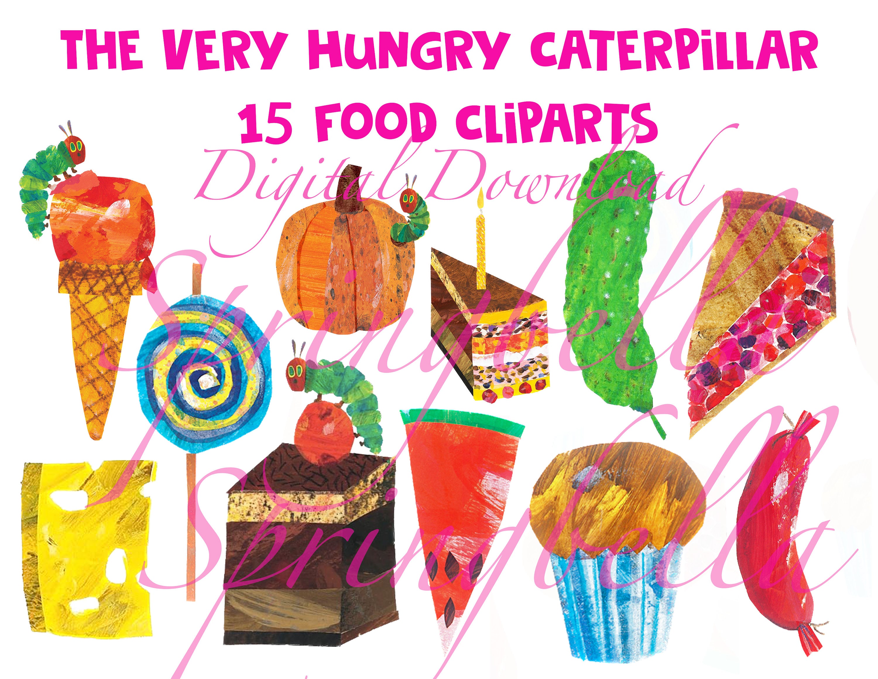 Very Hungry Caterpillar Food Clip Art