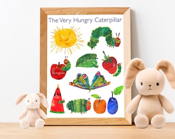 Poster The Very Hungry Caterpillar: decoratie in de kinderkamer (digitale download)