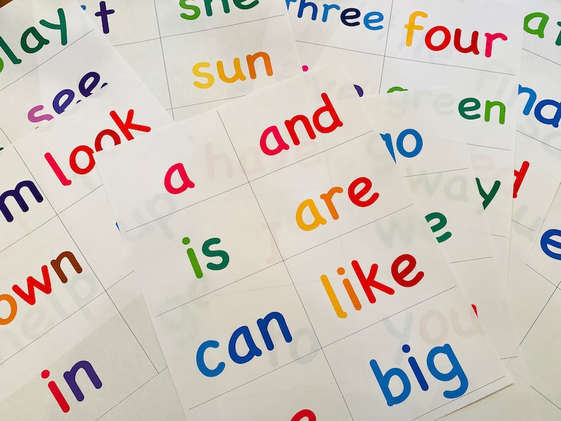Kindergarten Printable Sight Words List and Flash Cards Digital ...