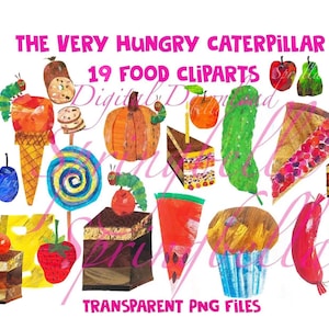 The Very Hungry Caterpillar 16 Food Clipart PNG transparante digitale download
