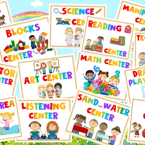 Pre K Center Classroom Signs - Etsy