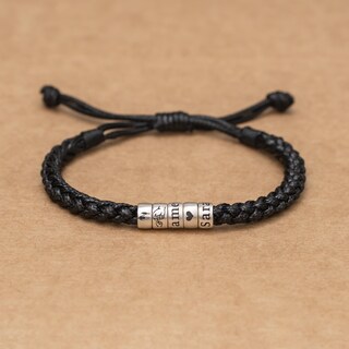 Bracciale Donna Pelle Intrecciata: Doppio Giro, Chiusura Argento 925, Regolabile 34/36 Cm, Per Fai-da-te