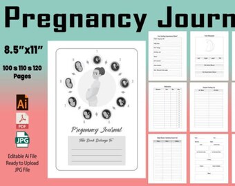 Bump to Baby A Pregnancy Journal for Moms to Be My Pregnancy Journal Diary Or Notebook For Women Size 8.5 By 11 inch