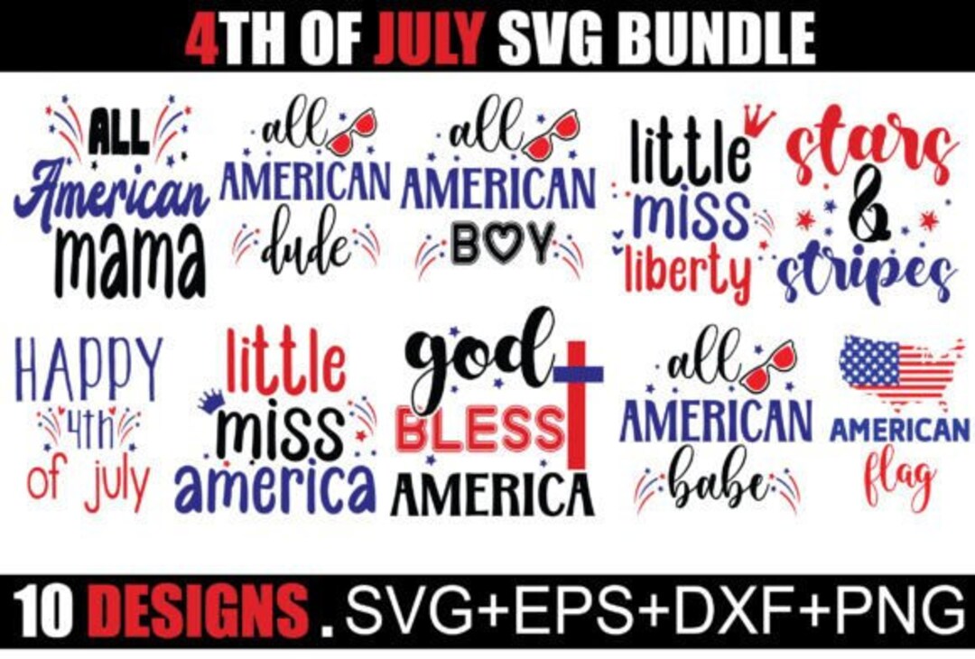4th of July SVG Bundle | Patriotic Independence Day Cut Files ...