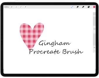 Gingham Procreate Pinsel-Set: Nahtloses Muster und Farbwechselpinsel, Procreate-Plaidpinsel, digitaler Musterpinsel für iPad-Kunst