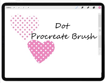 Seamless Dot Procreate Brush Set: Polka Dot Texture Brushes (Digital Download)