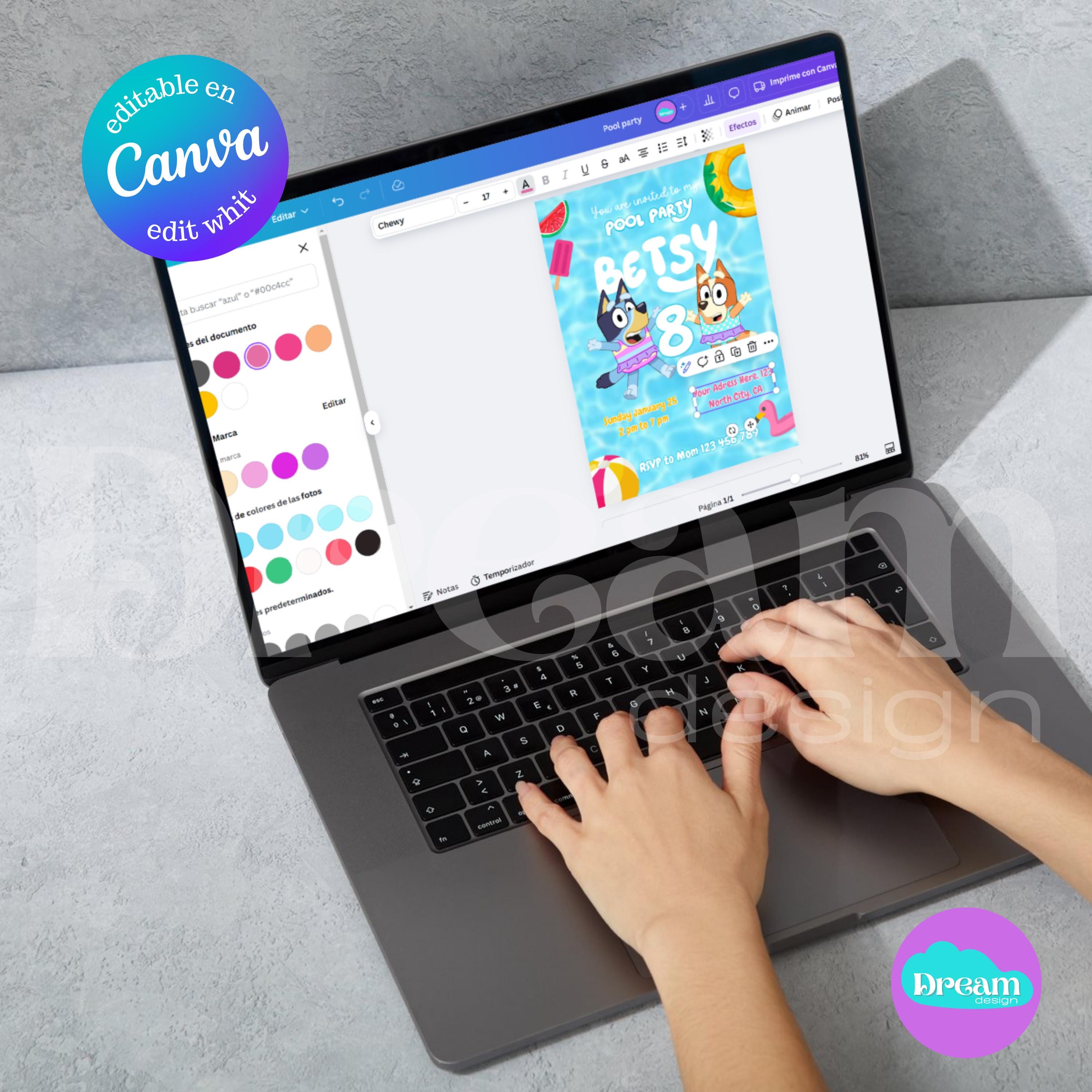Bluey Template Access via Canva